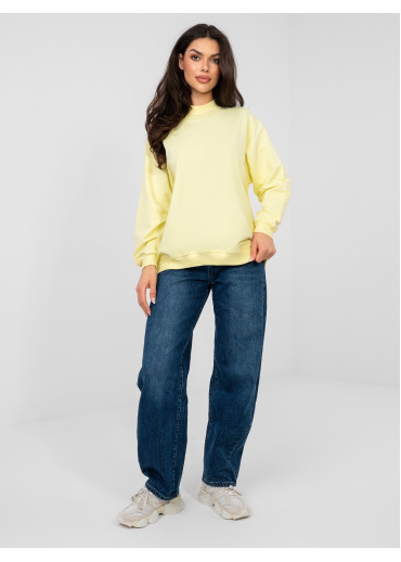 Vanilkovo žltá mikina so stojačikom