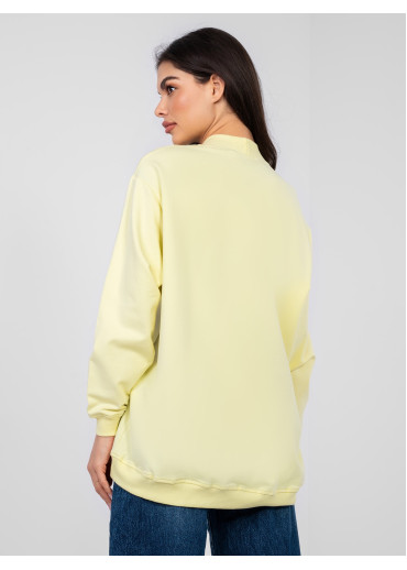 Vanilkovo žltá mikina so stojačikom