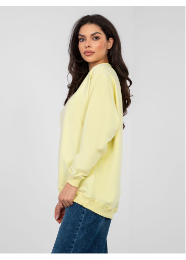 Vanilkovo žltá mikina so stojačikom