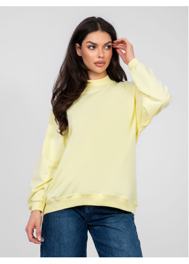 Vanilkovo žltá mikina so stojačikom