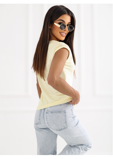 Vanilkovo žlté basic tričko