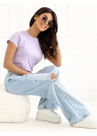 Fialové basic tričko