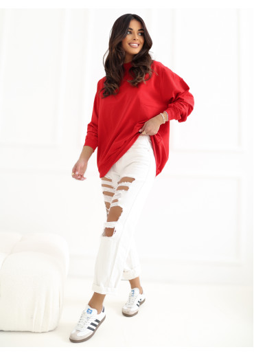 Červená mikina so stojačikom