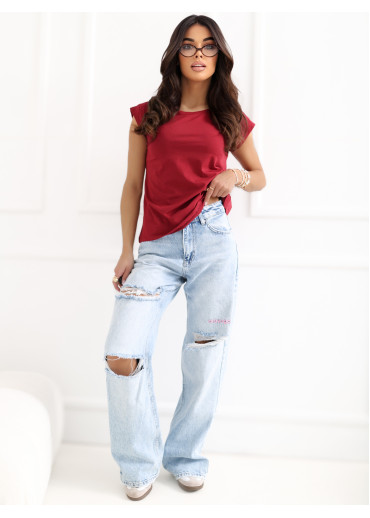 Bordovo červené tričko