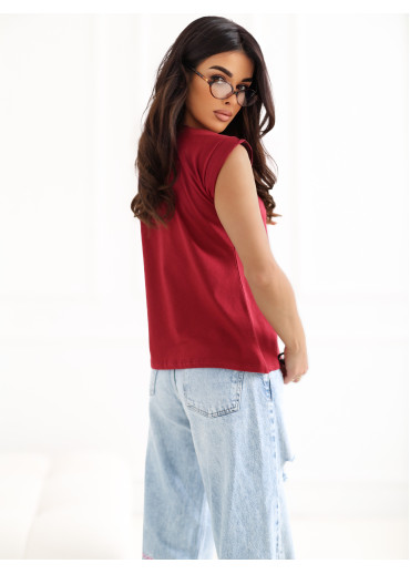 Bordovo červené tričko