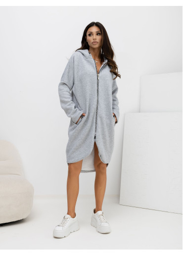 Sivá predĺžená mikina