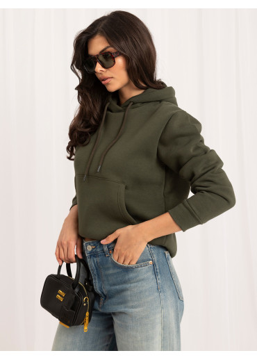 Khaki zelená basic mikina