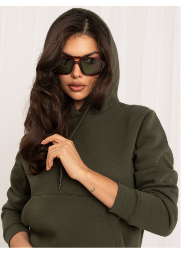 Khaki zelená basic mikina