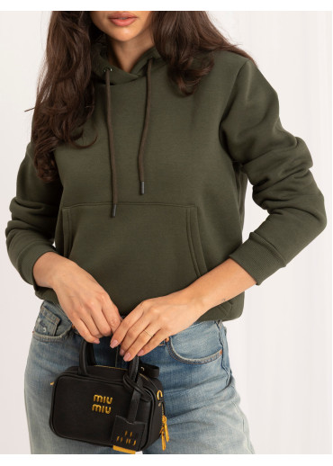 Khaki zelená basic mikina