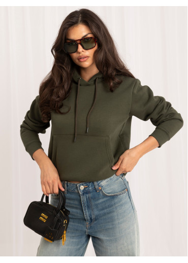Khaki zelená basic mikina